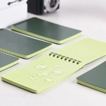 Writing Paper in Rain Waterproof Notebook Steno Pads Lightweight Green Cover with Grid Notepad for Outdoors Activities Recording