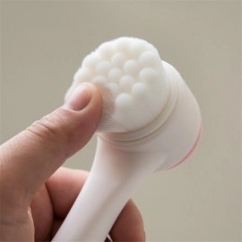 Silicone Face Cleansing Brush Double-Sided Facial Cleanser Blackhead Removal Pore Cleaner Exfoliator Face Scrub Skin Care Tool