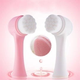 Silicone Face Cleansing Brush Double-Sided Facial Cleanser Blackhead Removal Pore Cleaner Exfoliator Face Scrub Skin Care Tool